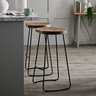 Franklin Hardwood Shaped Barstool - Thumb 4