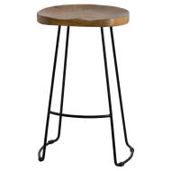 Franklin Hardwood Shaped Barstool - Thumb 1