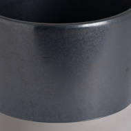 Large Metallic Grey Ceramic Planter - Thumb 2