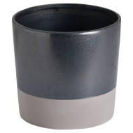 Large Metallic Grey Ceramic Planter - Thumb 1