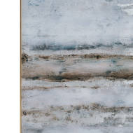 Large Abstract Grey Glass Image With Silver Frame - Thumb 2