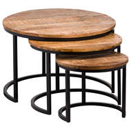 Set Of Three Industrial Tables - Thumb 1