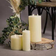 Luxe Collection Natural Glow 3 x 8 LED Cream Candle - Thumb 4