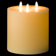 Luxe Collection Natural Glow 6 x 6 LED Ivory Candle - Thumb 2