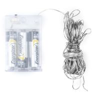 100 LED Battery Micro Lights Silver Wire 10m - Thumb 1