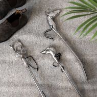 Silver Nickel Stag Head Detail Shoe Horn - Thumb 5