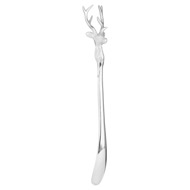 Silver Nickel Stag Head Detail Shoe Horn - Thumb 1