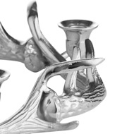 Silver Nickel Circular Antler Candelabra With Four Candle Ho - Thumb 2