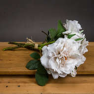 Grey White Short Stem Rose Bouquet - Thumb 1