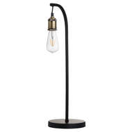 Industrial Black And Brass Desk Lamp Inc Bulb - Thumb 1