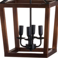 Large Wooden Coach Lantern Hanging Pendant Light - Thumb 3