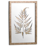 Metallic Mirrored Brass Fern Wall Art - Thumb 1