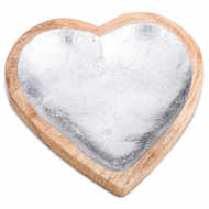 Wooden Heart Dish With Metallic Detail - Thumb 1