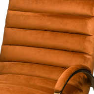 Burnt Orange And Brass Ribbed Ark Chair - Thumb 2