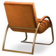 Burnt Orange And Brass Ribbed Ark Chair - Thumb 4