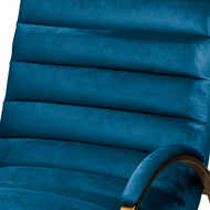 Navy And Brass Ribbed Ark Chair - Thumb 2