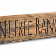Free Range Children Rustic Wooden Message Plaque - Thumb 2