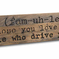 Family Rustic Wooden Message Plaque - Thumb 2