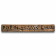 Pop Fizz Clink Drink Rustic Wooden Message Plaque - Thumb 1