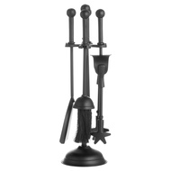 Ball Topped Companion Set In Black - Thumb 3