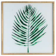 Palm Glass Image In Gold Frame - Thumb 1