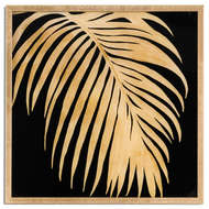 Metallic Palm Glass Image In Gold Frame - Thumb 1
