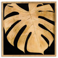 Metallic Cheese Plant Glass Image In Gold Frame - Thumb 1