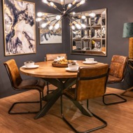 Live Edge Collection Large Round Dining Table - Thumb 4