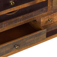 Multi Draw Reclaimed Industrial Chest With Brass Handle - Thumb 3