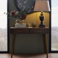 Havana Gold 2 Drawer Console Table - Thumb 3