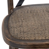 Oak Cross Back Bar Stool - Thumb 2