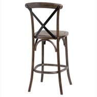 Oak Cross Back Bar Stool - Thumb 3