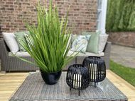 Large Black Rattan Bulbous Lantern - Thumb 3