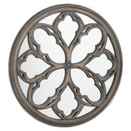 Circular Grey Wash Avrey Mirror - Thumb 1