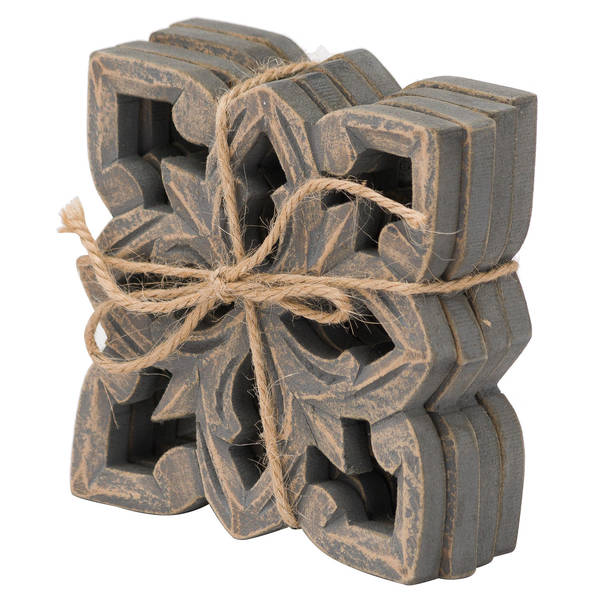 Napa Set Of 4 Grey Wash Coaster - Thumb 1