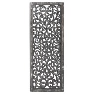 Louis Carved Antique Mettalic Lattice Mirror - Thumb 1