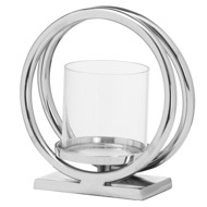 Ohlson Silver Twin loop Candle Holder - Thumb 1