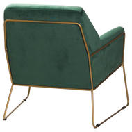 Kariss Framed Emerald Green Velvet Club Chair - Thumb 3