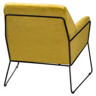 Eva Framed Mustard Velvet Club Chair - Thumb 3