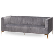 Emperor Grey Velvet 2 Seater Sofa - Thumb 1