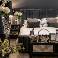 Emperor Grey Velvet King Size Bed - Thumb 7