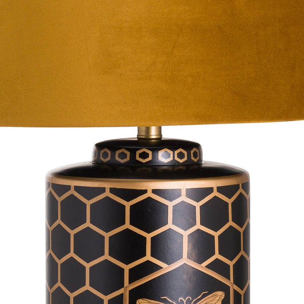 Harlow Bee Table Lamp With Mustard Shade - Thumb 2