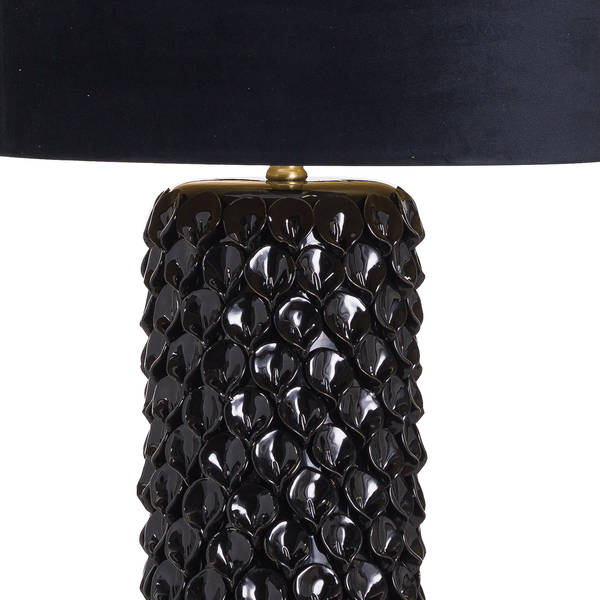 Barbro Table Lamp With Black Velvet Shade - Thumb 2