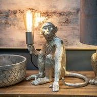 Ringo The Monkey Silver Table Lamp - Thumb 3