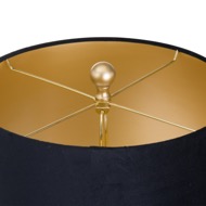 Jem Honey Comb Gold Table Lamp With Black Velvet Shade - Thumb 3