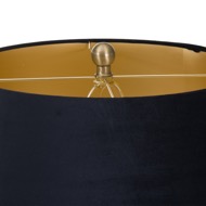 Santiago Bronze Table Lamp With Black Velvet Shade - Thumb 3