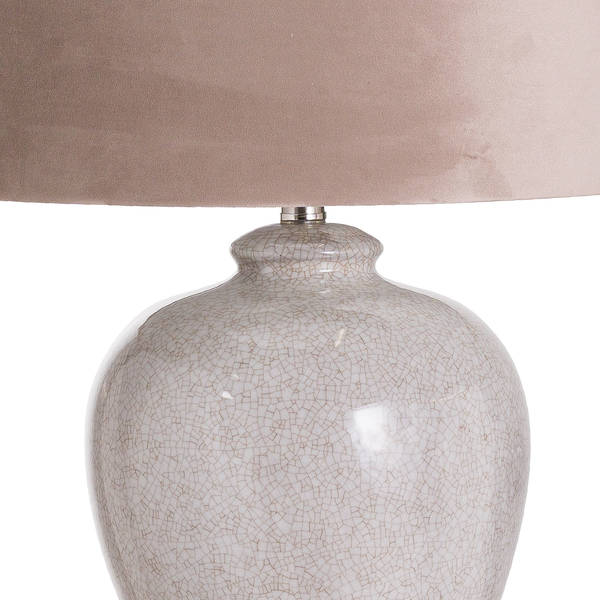 Hadley Ceramic Table Lamp With Natural Shade - Thumb 2