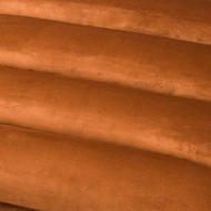 Burnt Orange And Brass Ribbed Footstool - Thumb 2
