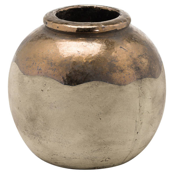 Evi Antique Bronze Bombom Vase - Thumb 1