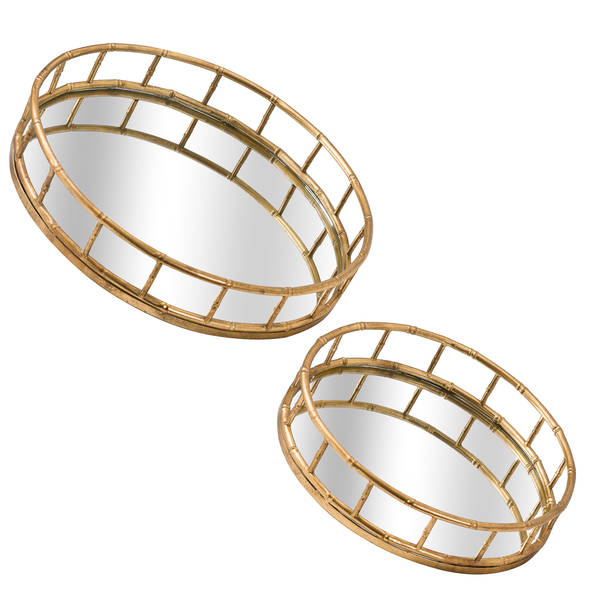 Set Of 2 Detailed Circular Trays - Thumb 1